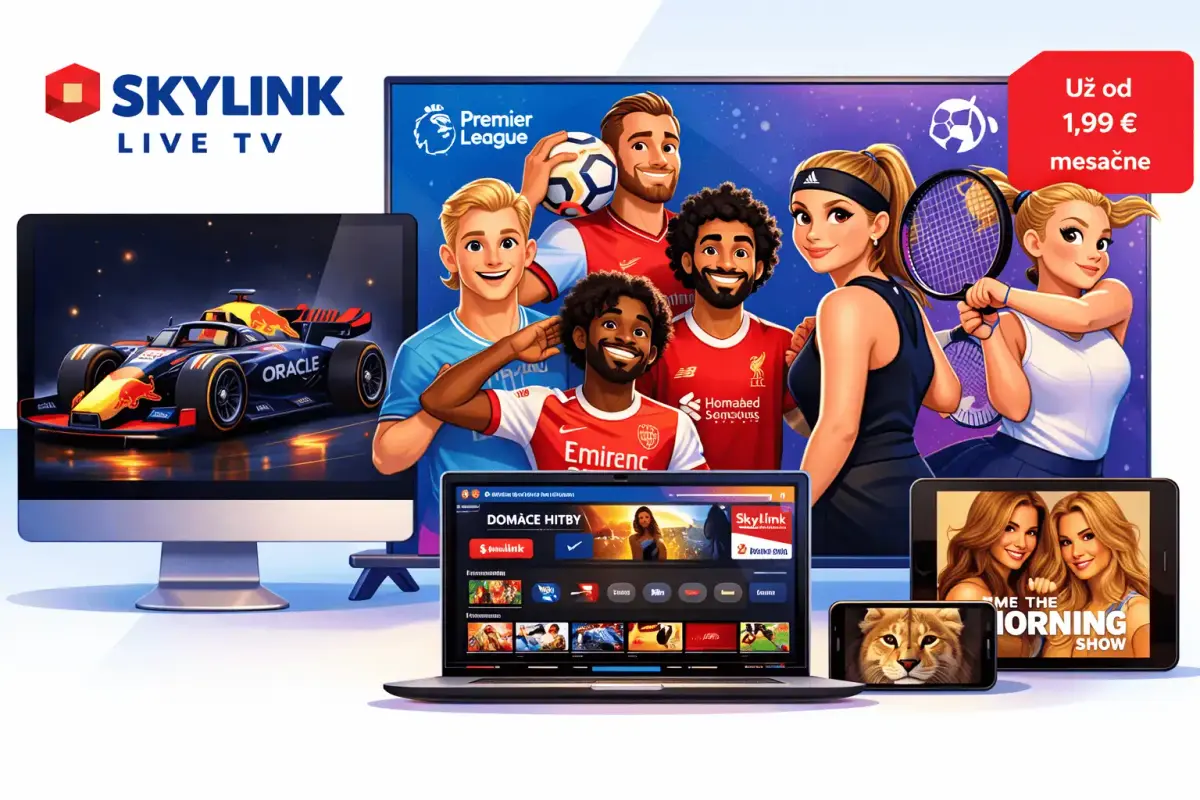 Skylink Live TV — šport, filmy a relácie na všetkých zariadeniach, už od 1,99 € mesačne